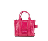 Marc Jacobs The Shiny Crinkle Micro Tote Magenta Leather Crossbody Bag Handbag -  Luxury Cross Body Bag for Women -  Marc Jacobs.
